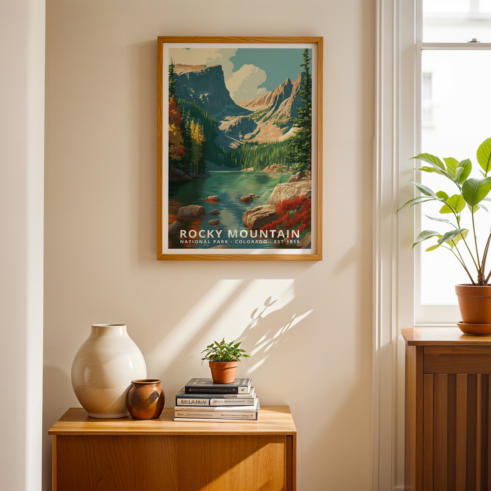 Rocky Mountain National Park Retro Art Print