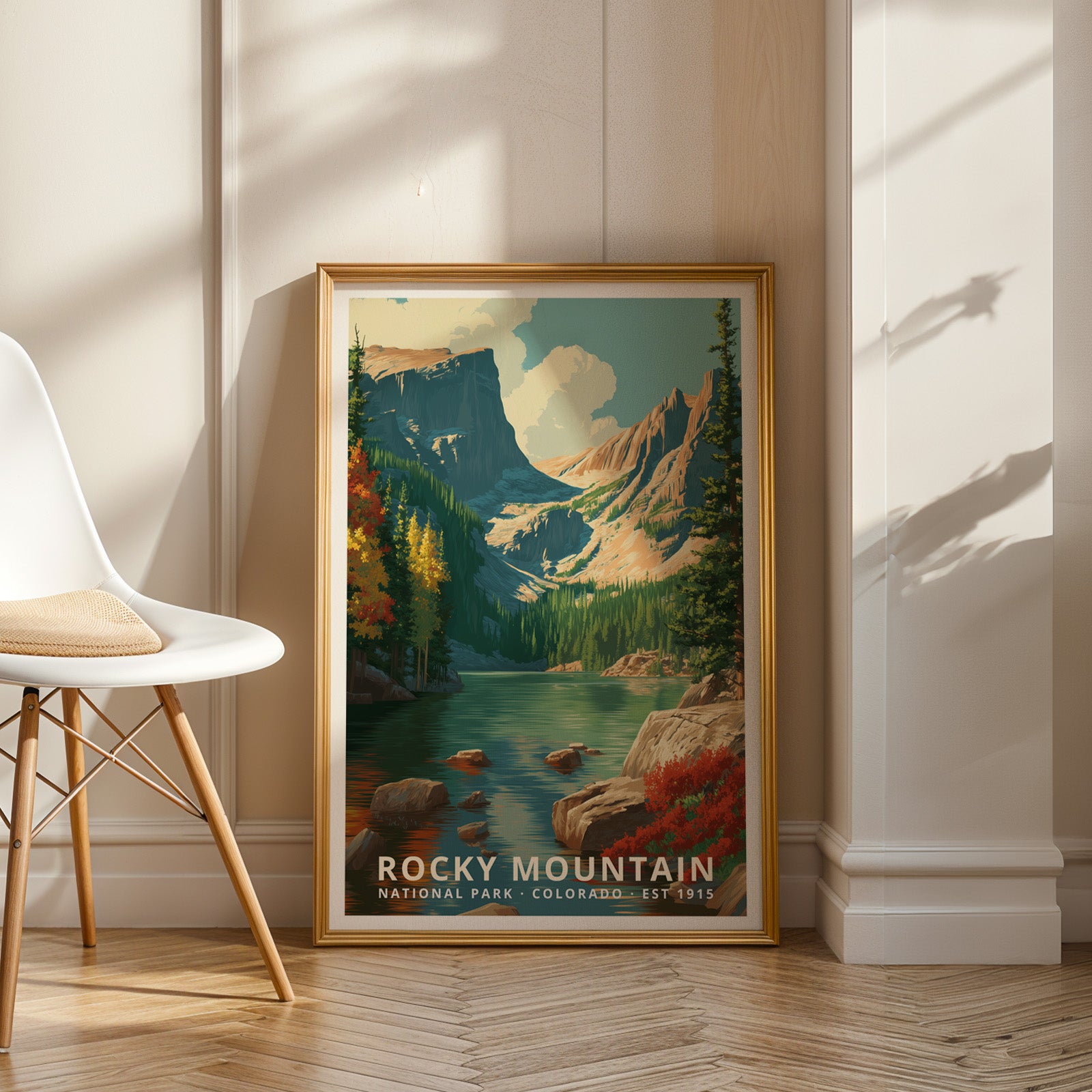 Rocky Mountain National Park Retro Art Print