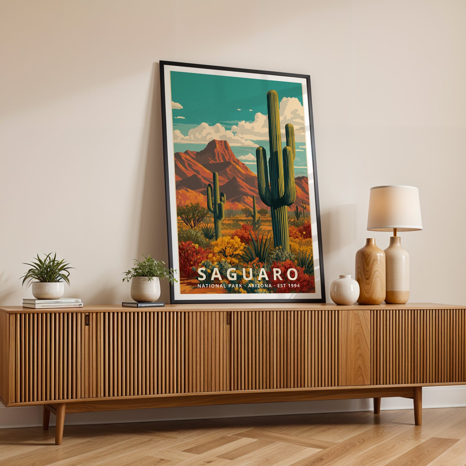 Saguaro National Park Retro Art Print