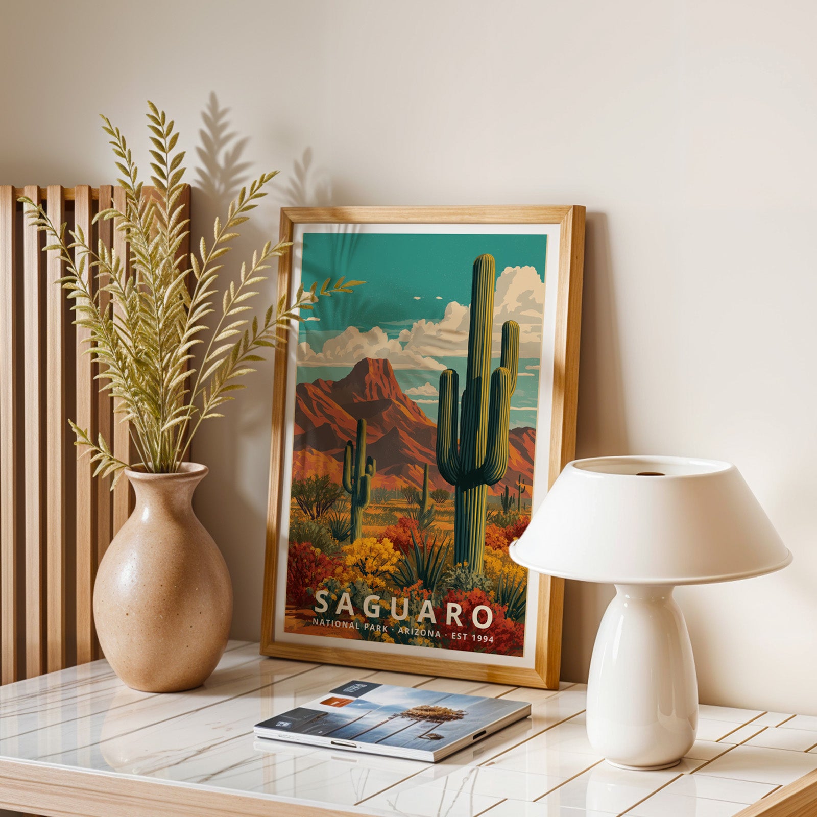 Saguaro National Park Retro Art Print