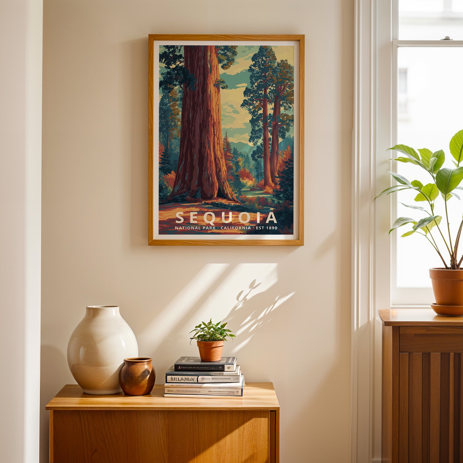 Sequoia National Park Retro Art Print