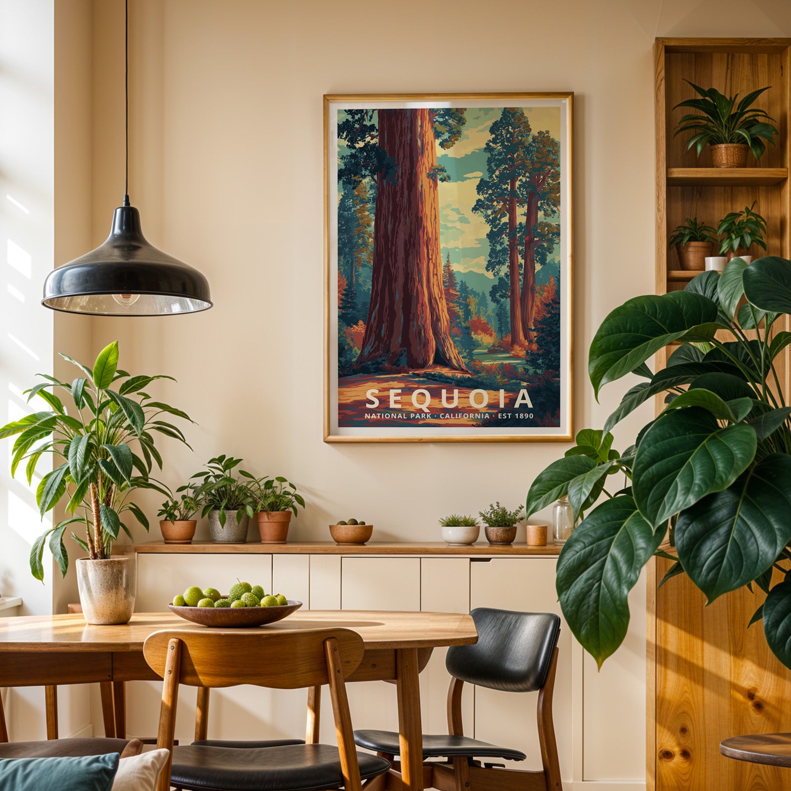 Sequoia National Park Retro Art Print