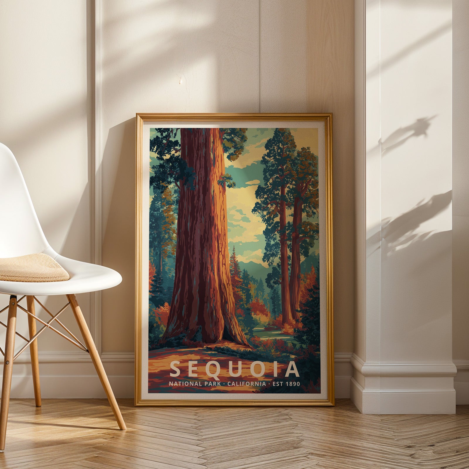 Sequoia National Park Retro Art Print