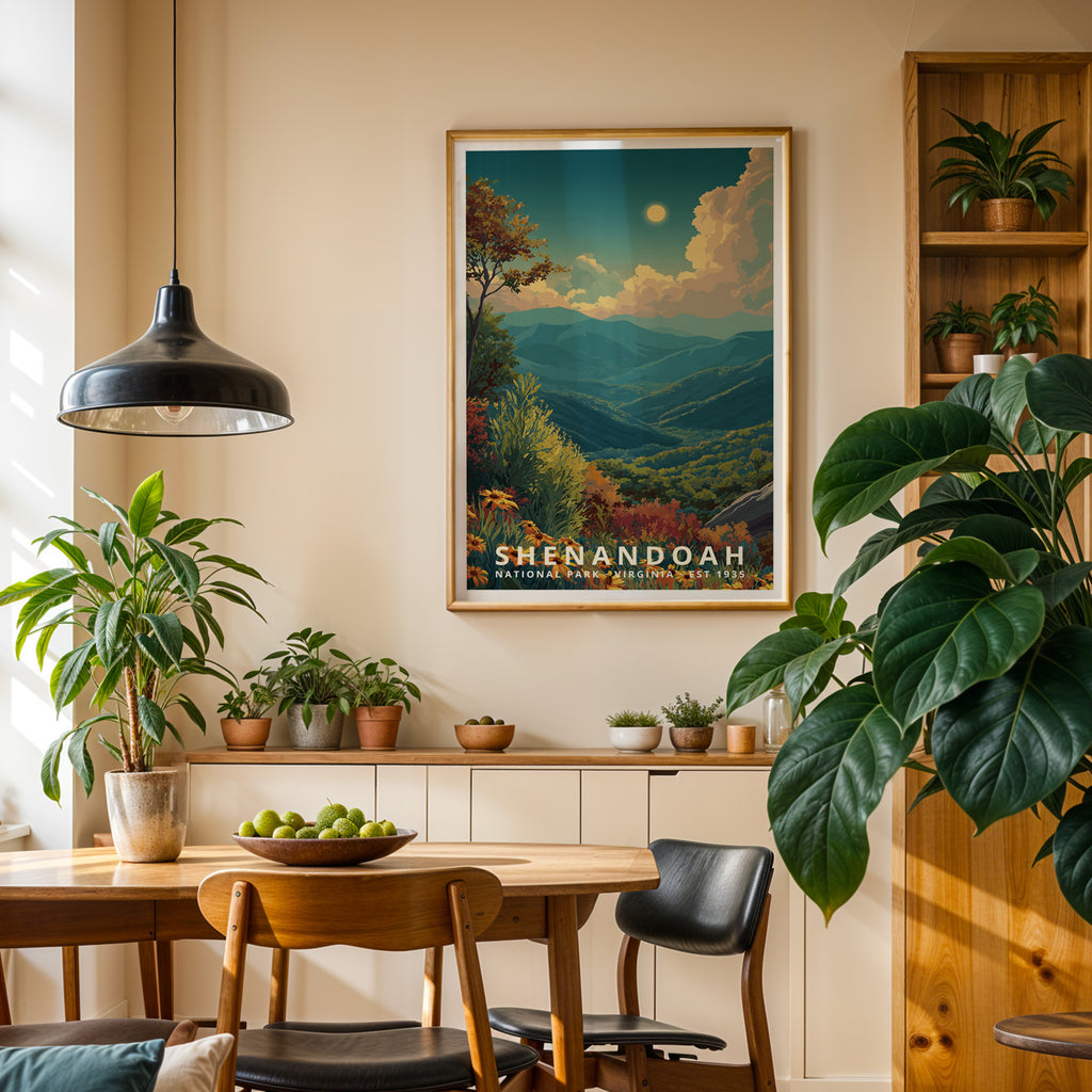 Shenandoah National Park Retro Art Print