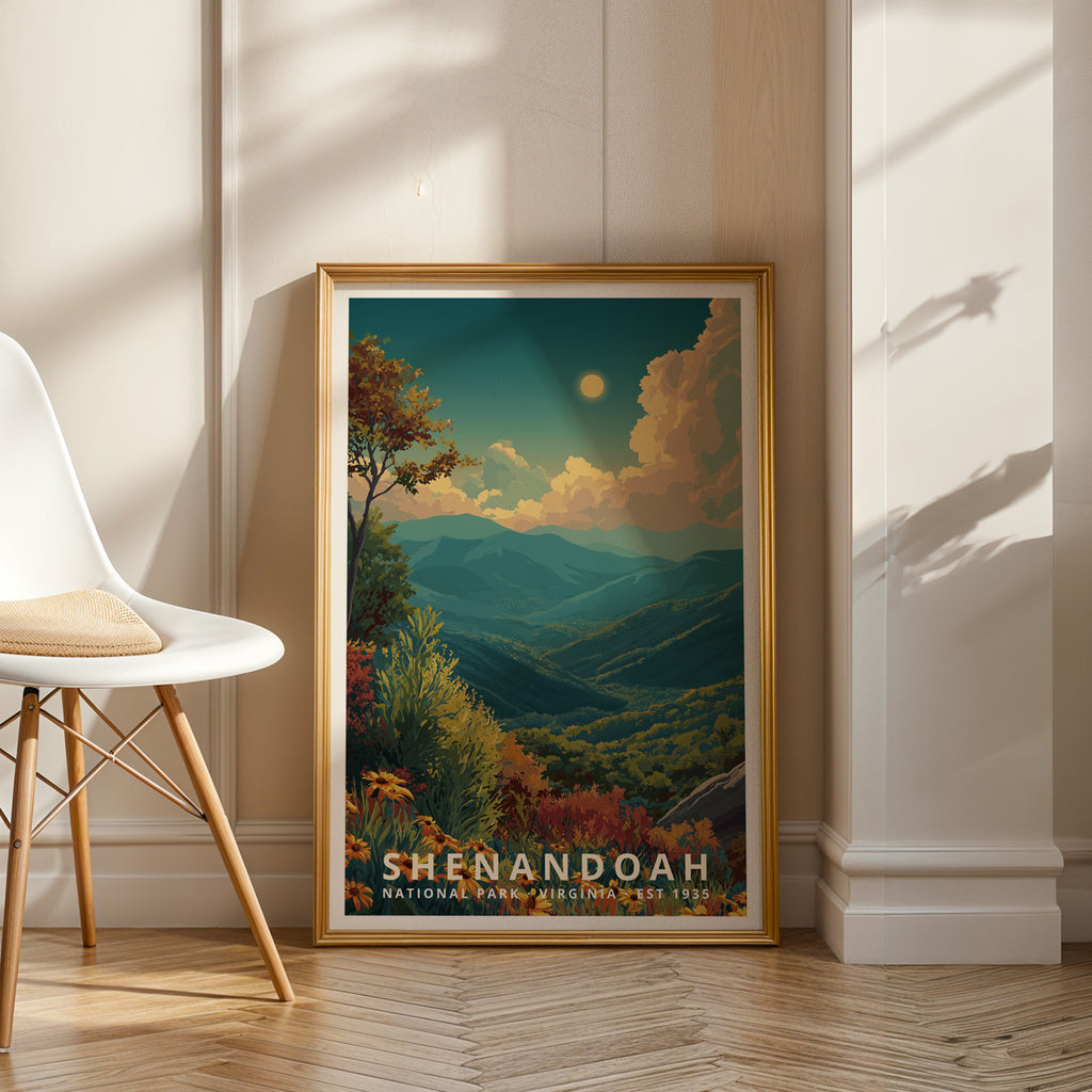 Shenandoah National Park Retro Art Print