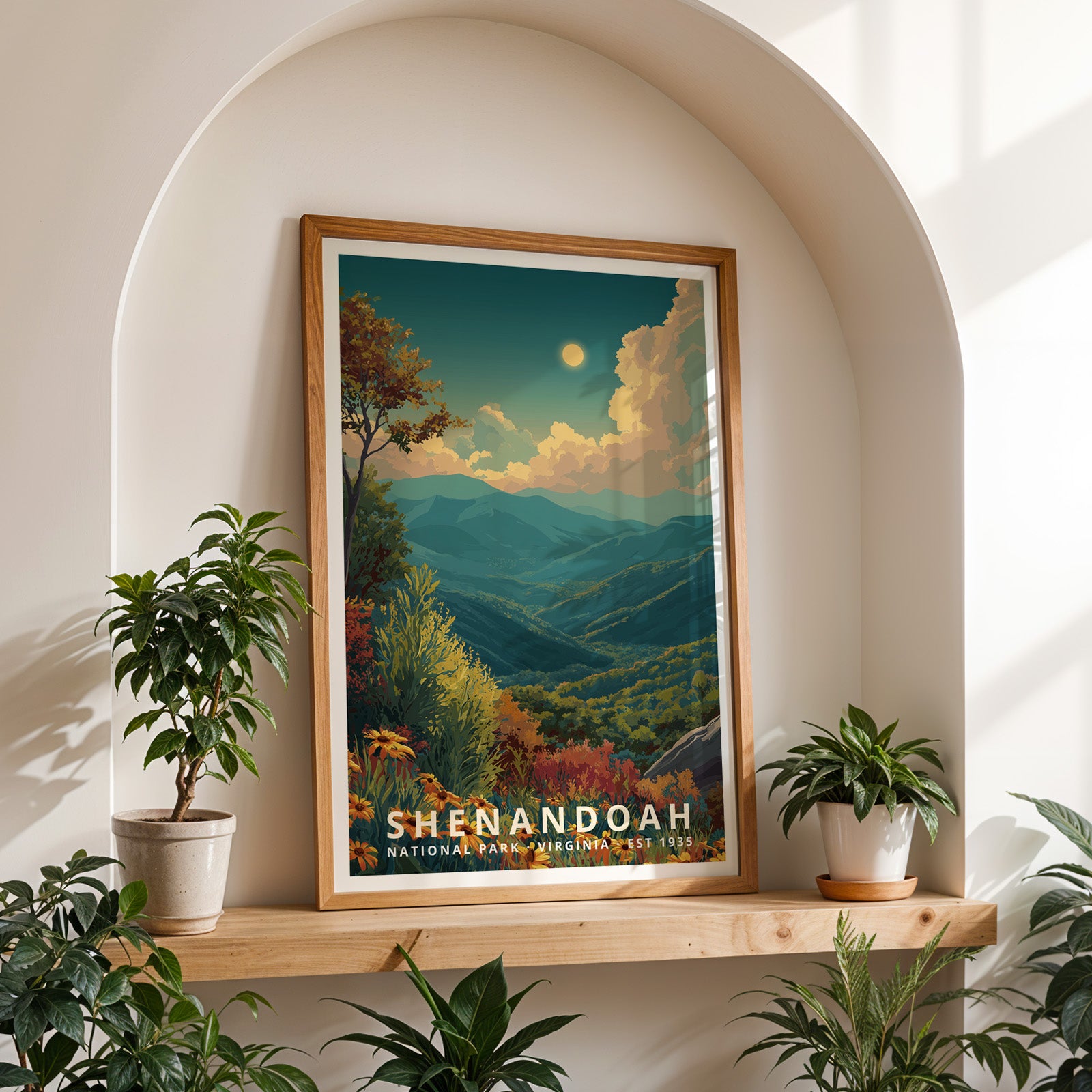 Shenandoah National Park Retro Art Print