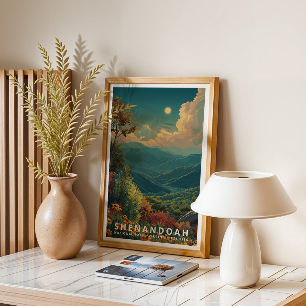 Shenandoah National Park Retro Art Print