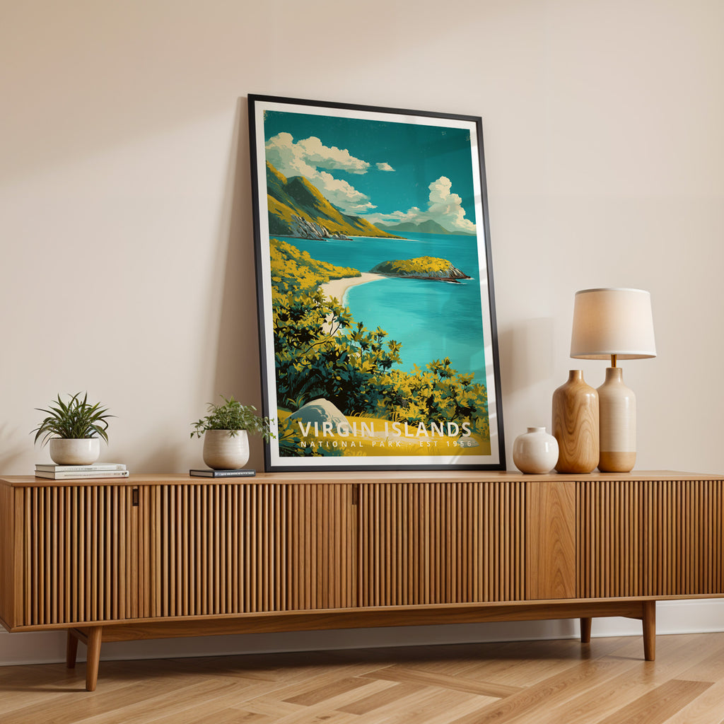 Virgin Islands National Park Retro Art Print