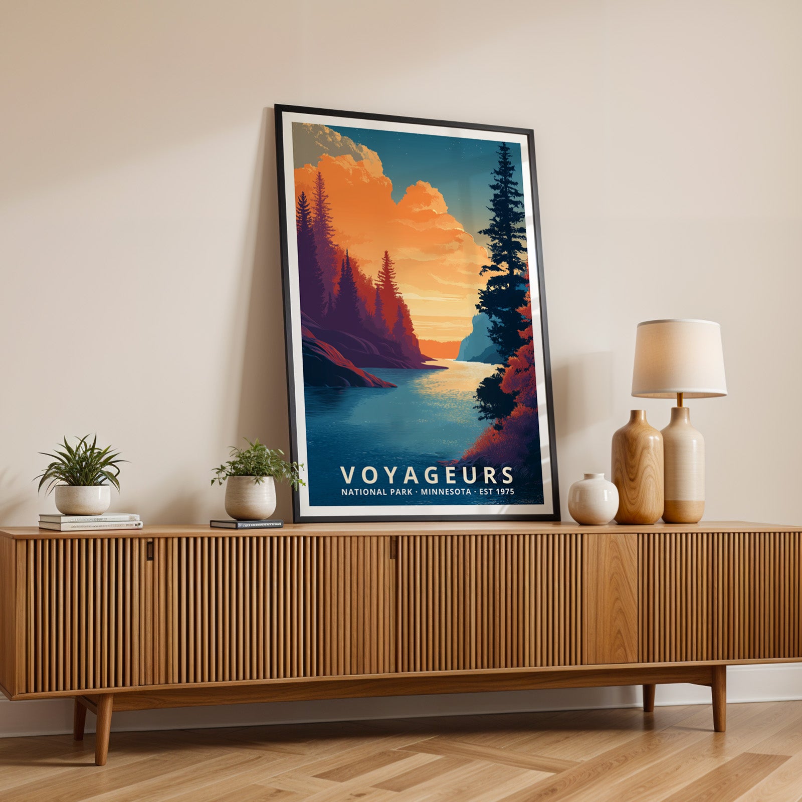 Voyageurs National Park Retro Art Print