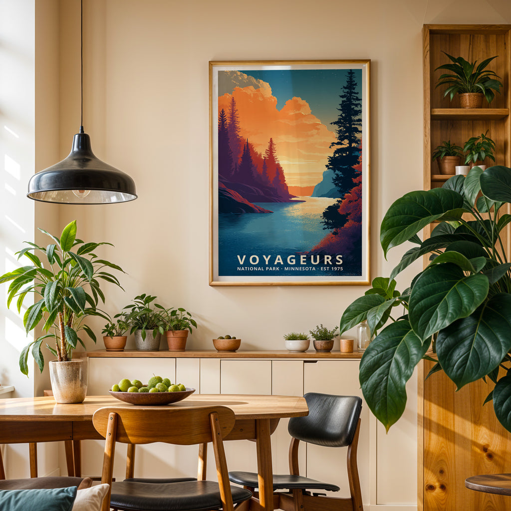 Voyageurs National Park Retro Art Print