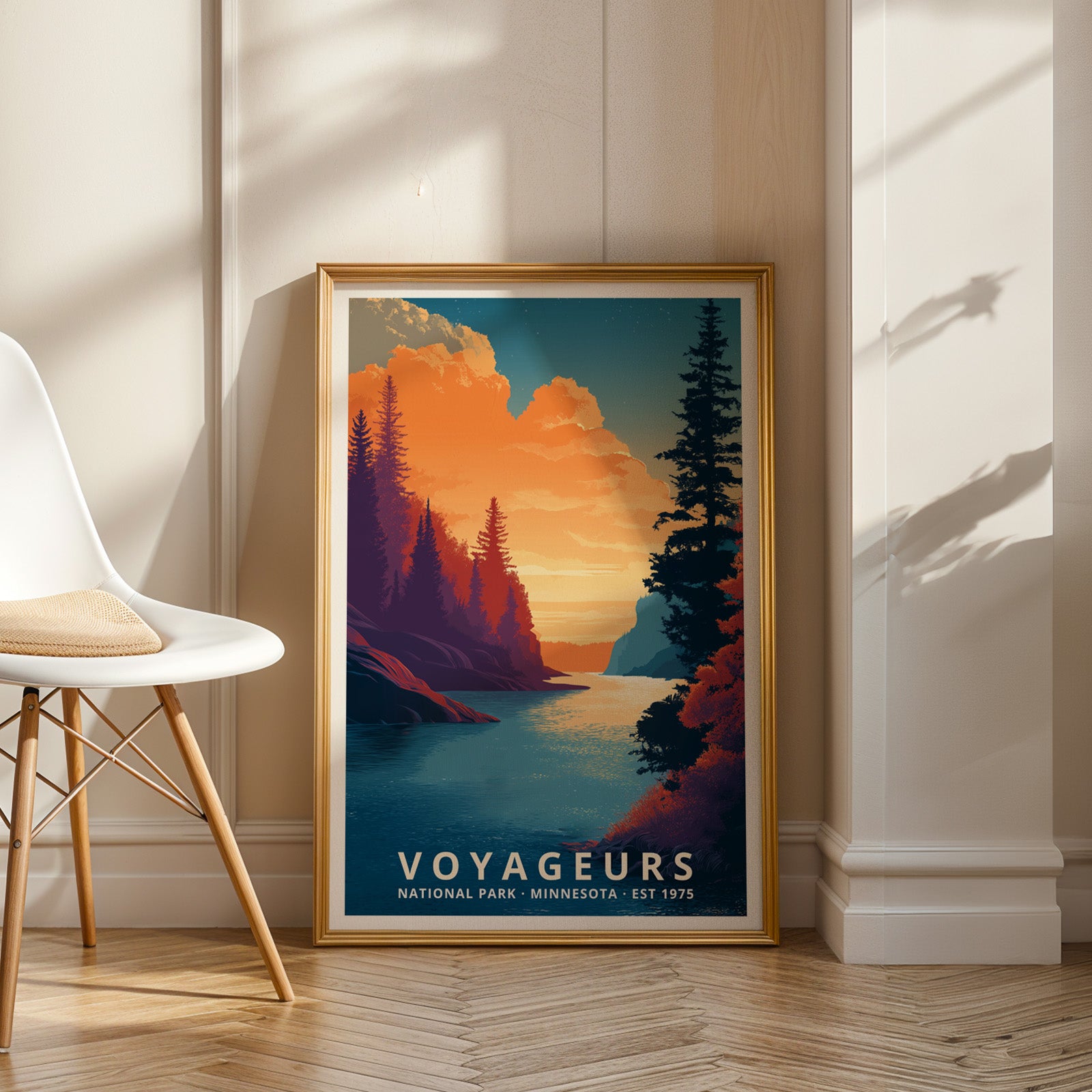 Voyageurs National Park Retro Art Print