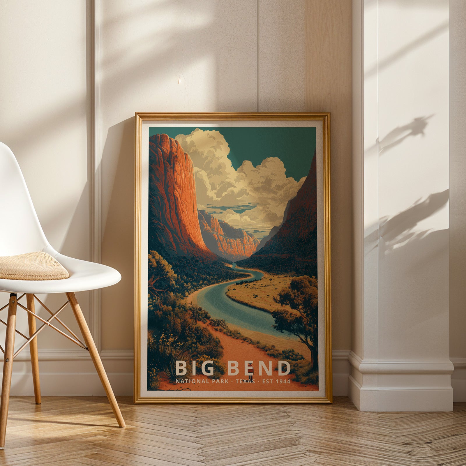 Big Bend National Park Retro Art Print
