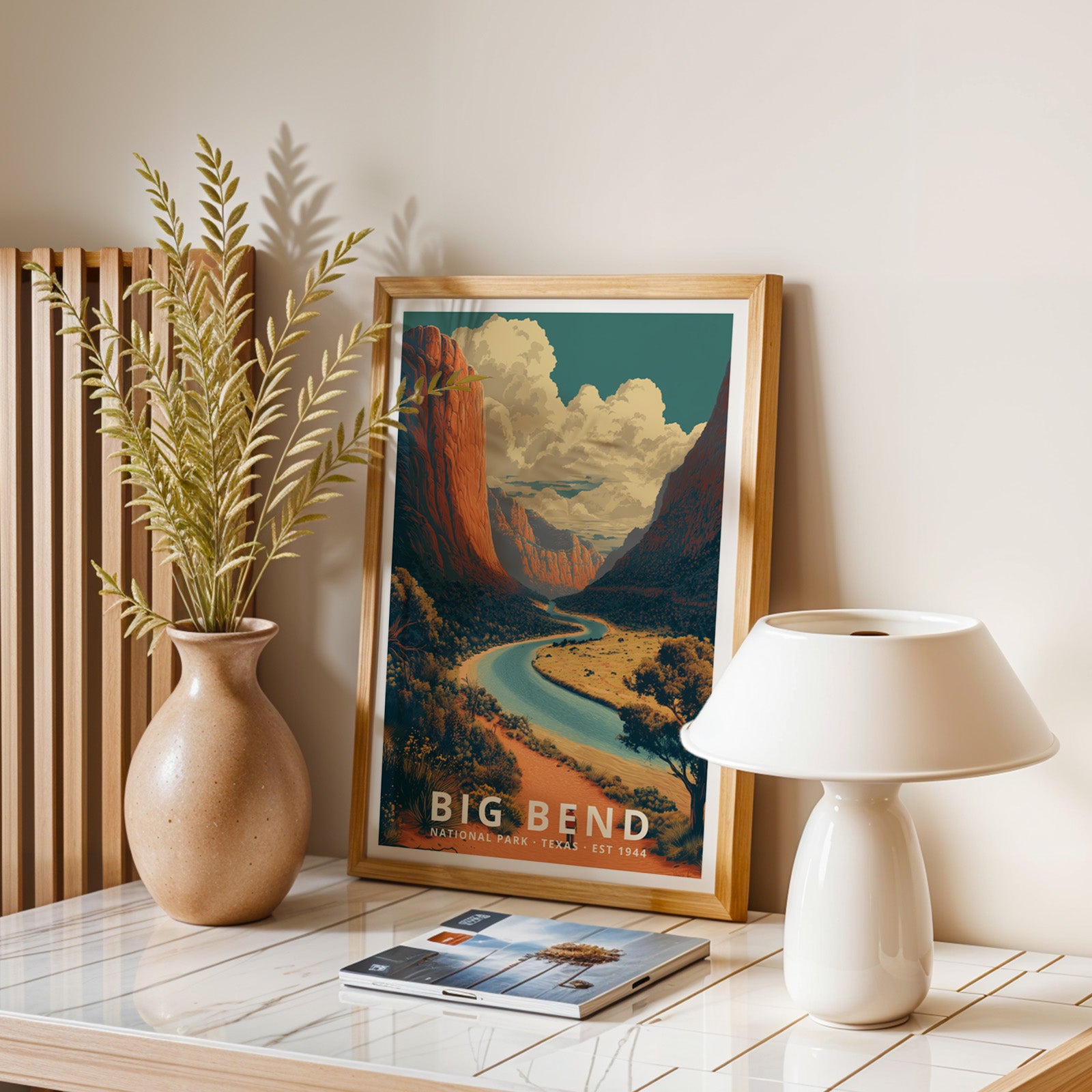 Big Bend National Park Retro Art Print