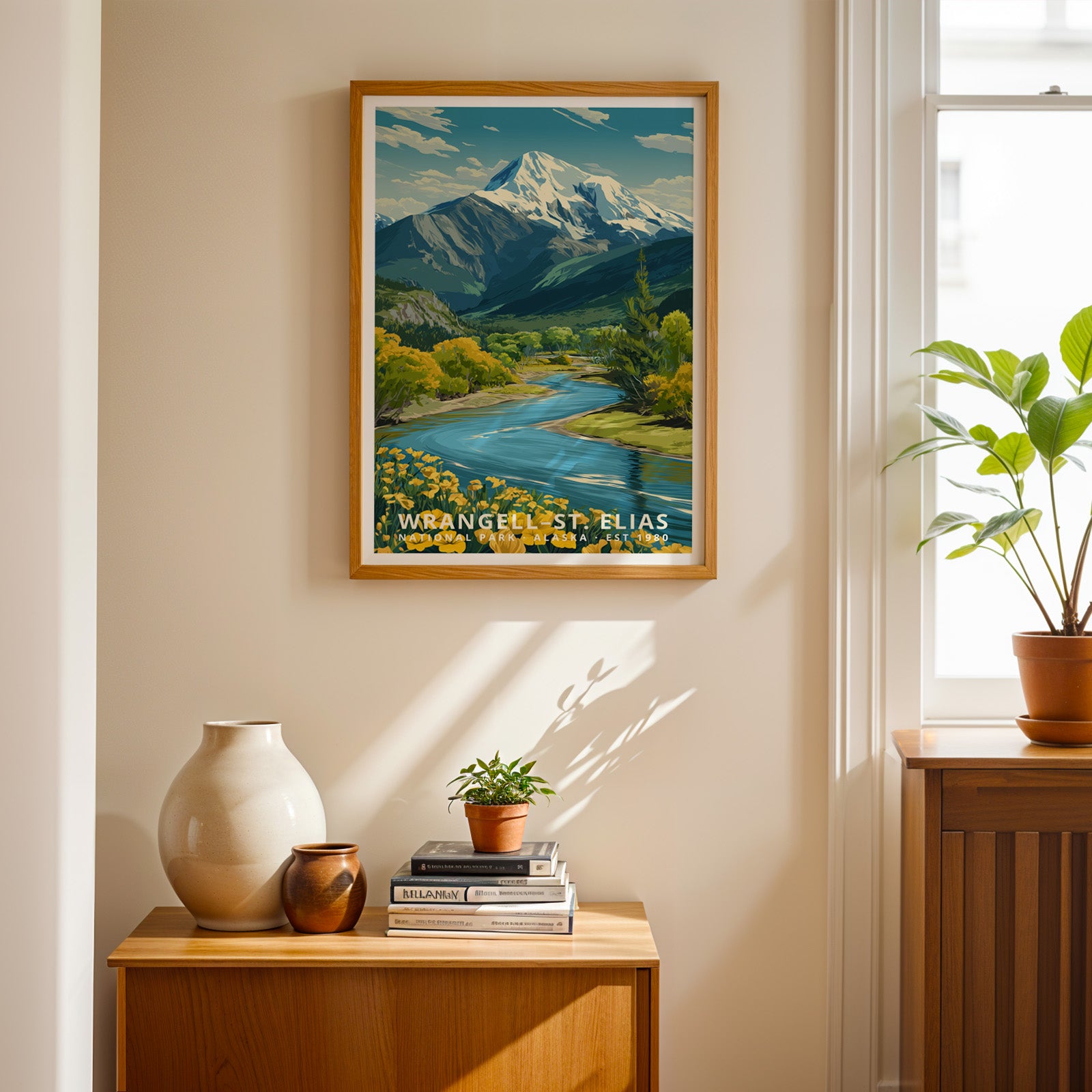 Wrangell–St. Elias National Park Retro Art Print