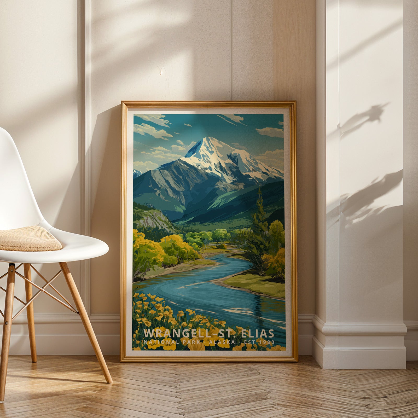 Wrangell–St. Elias National Park Retro Art Print