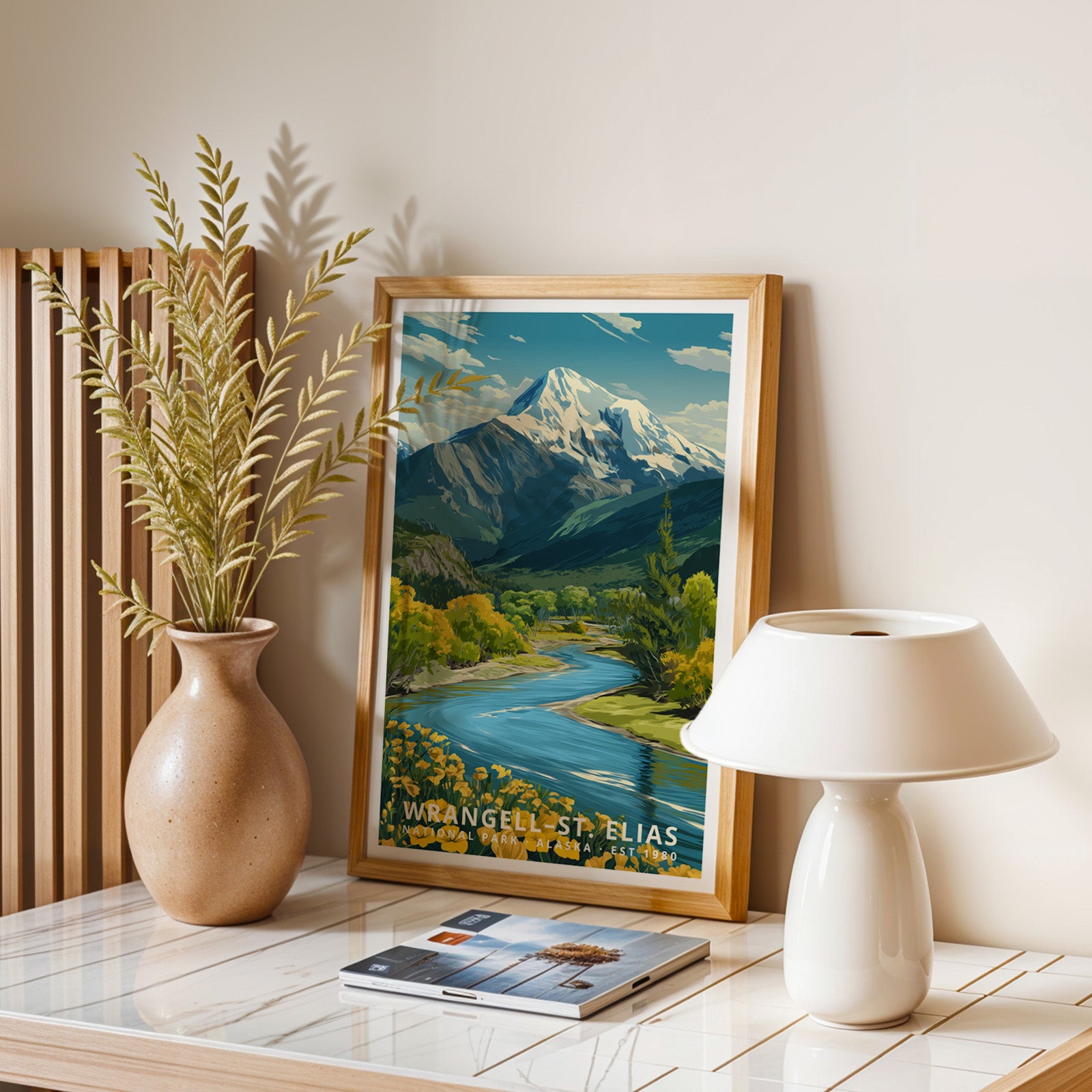 Wrangell–St. Elias National Park Retro Art Print