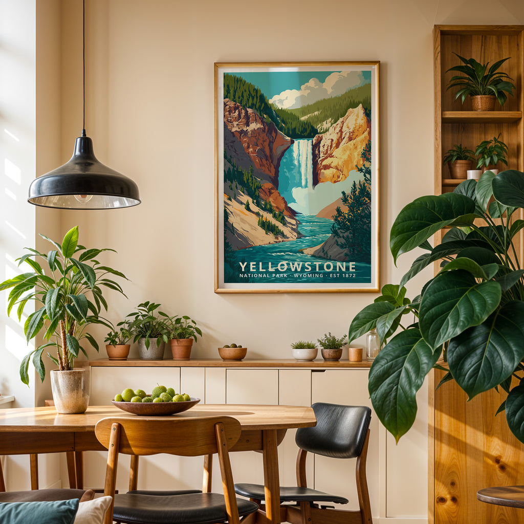 Yellowstone National Park Retro Art Print