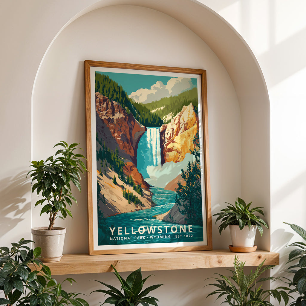 Yellowstone National Park Retro Art Print