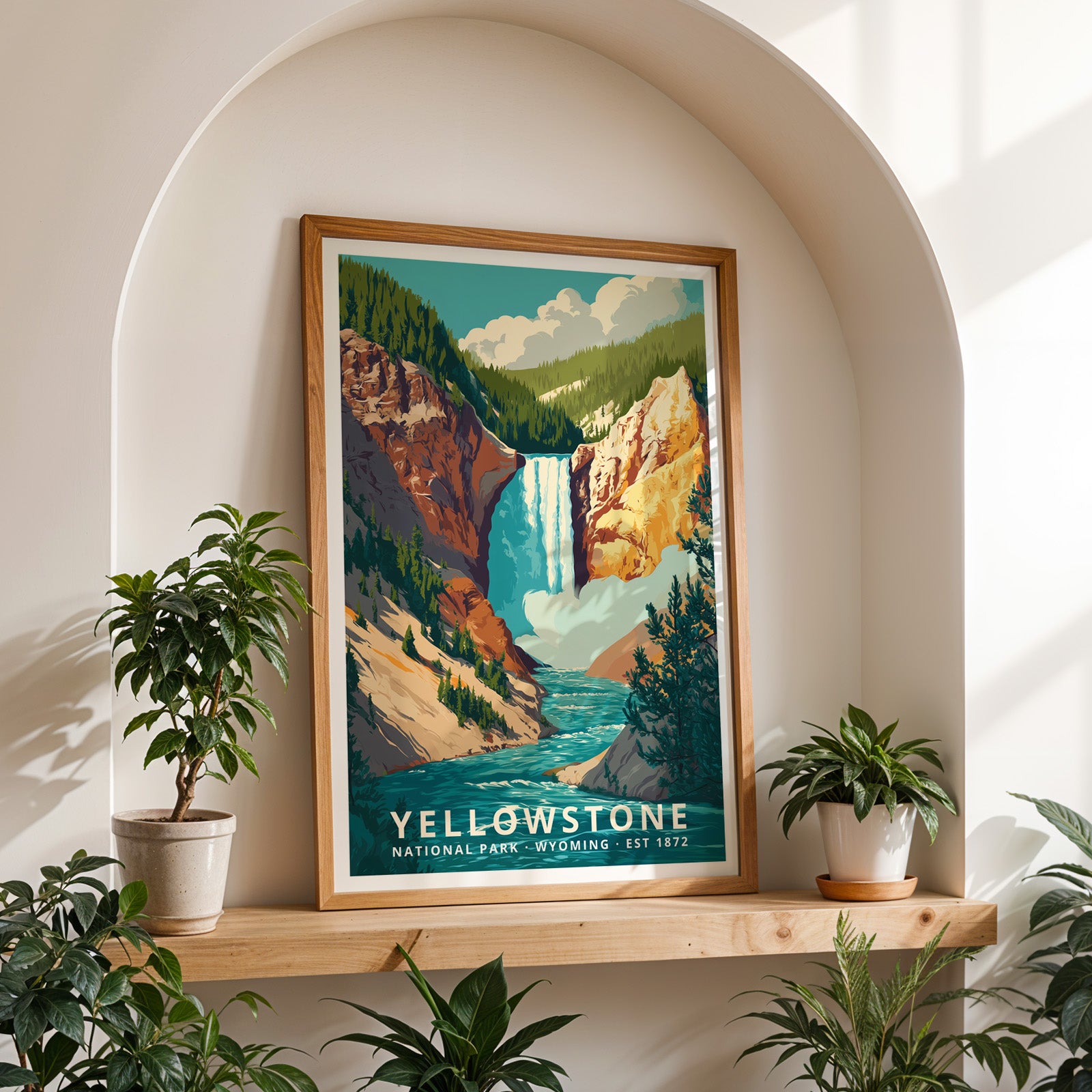Yellowstone National Park Retro Art Print