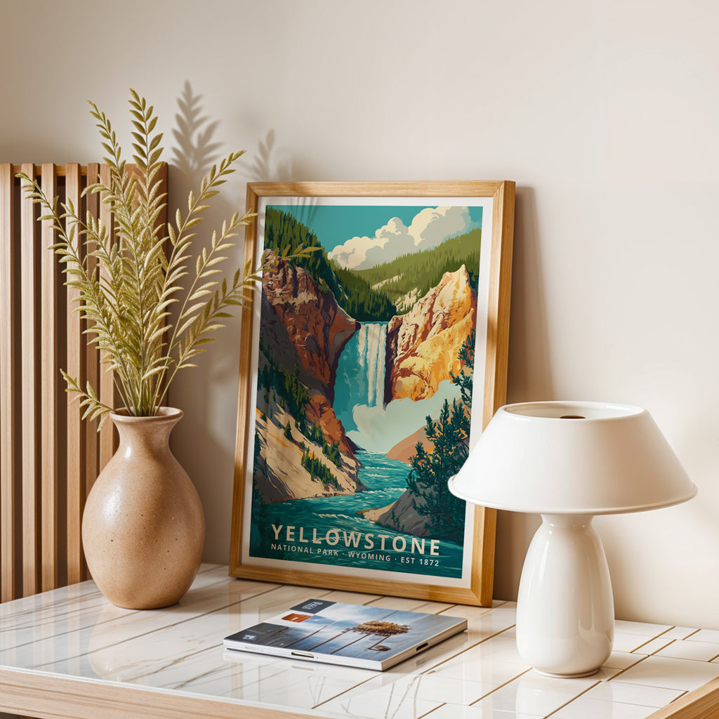 Yellowstone National Park Retro Art Print