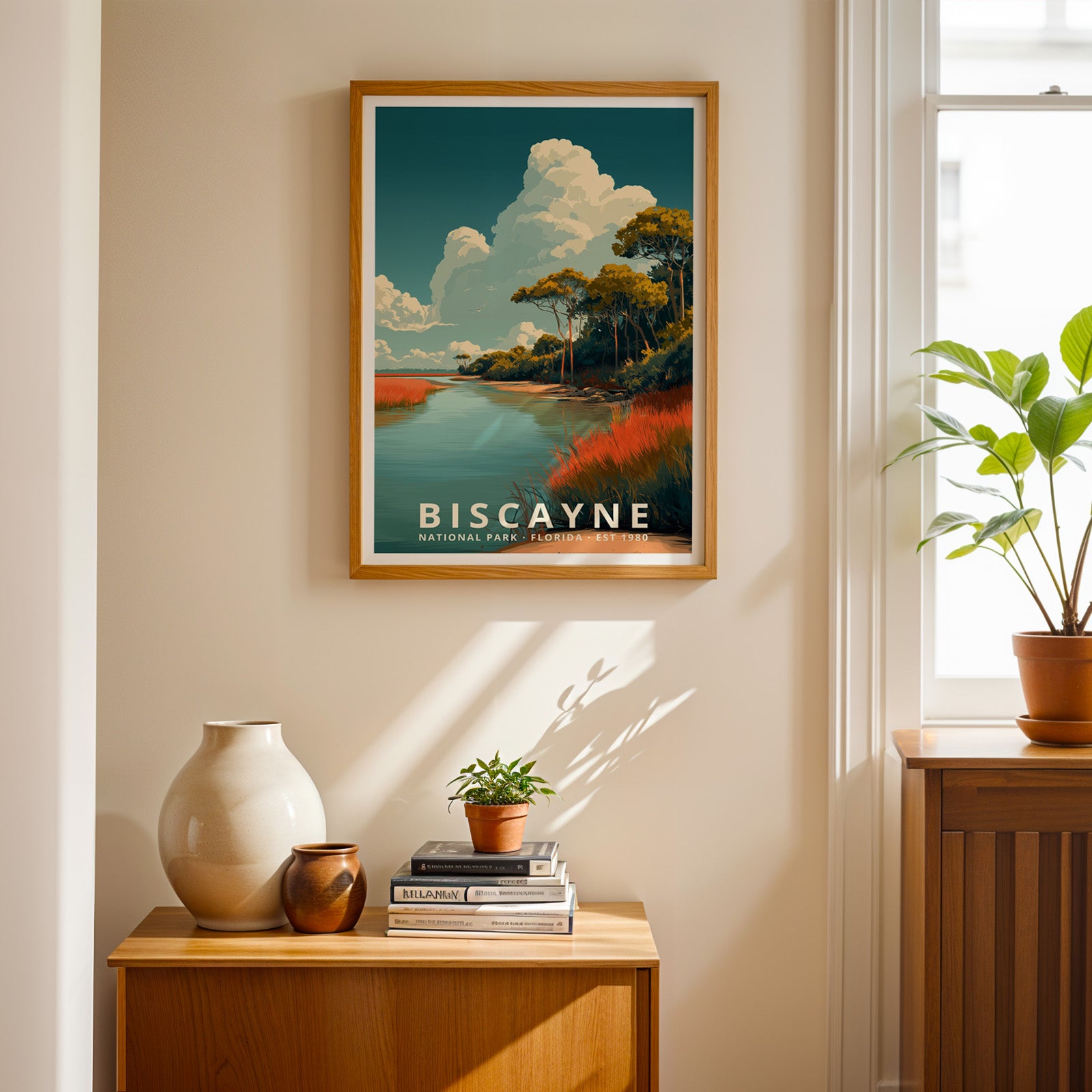 Biscayne National Park Retro Art Print