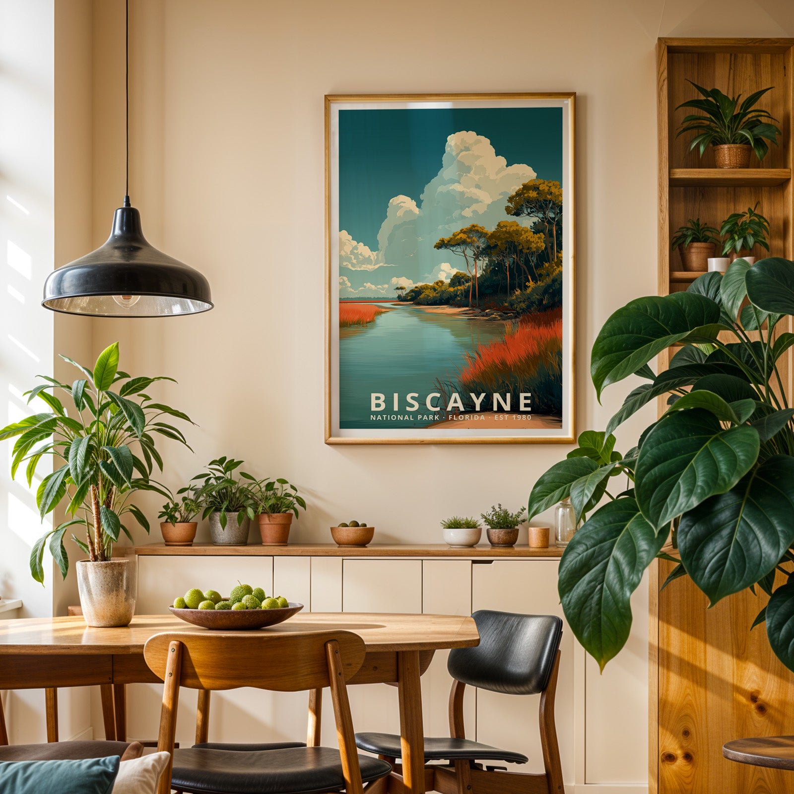 Biscayne National Park Retro Art Print