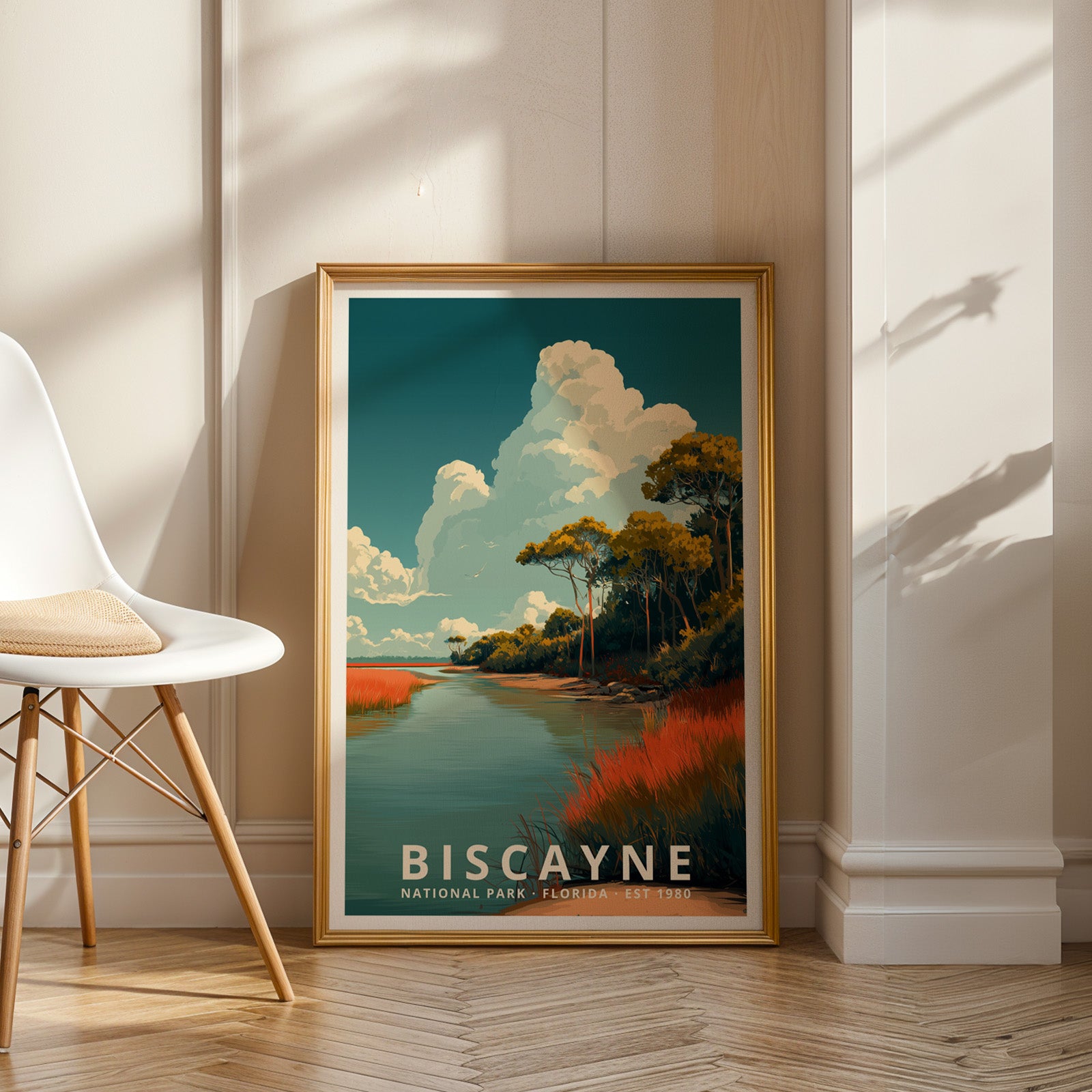 Biscayne National Park Retro Art Print