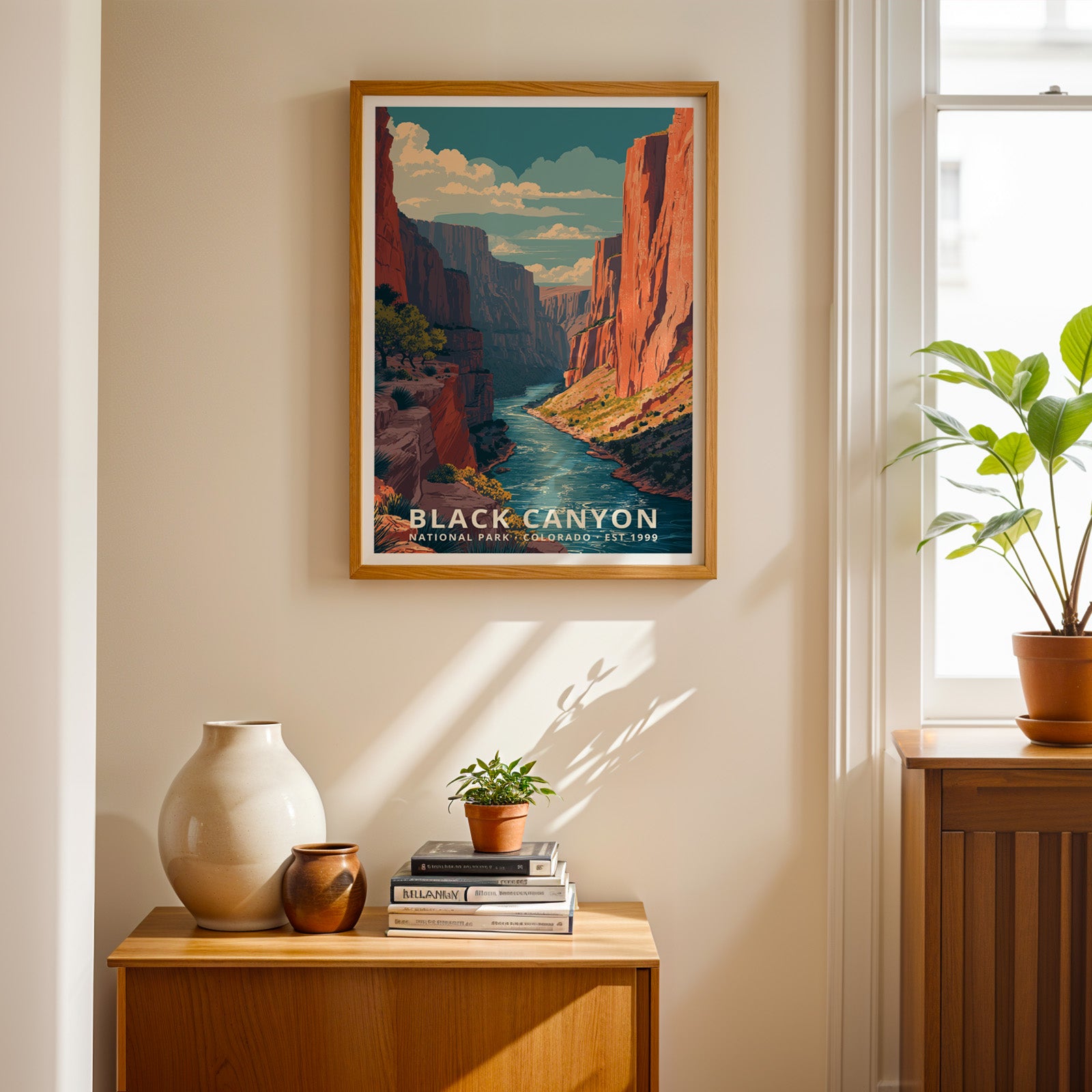 Black Canyon of the Gunnison National Park Retro Art Print