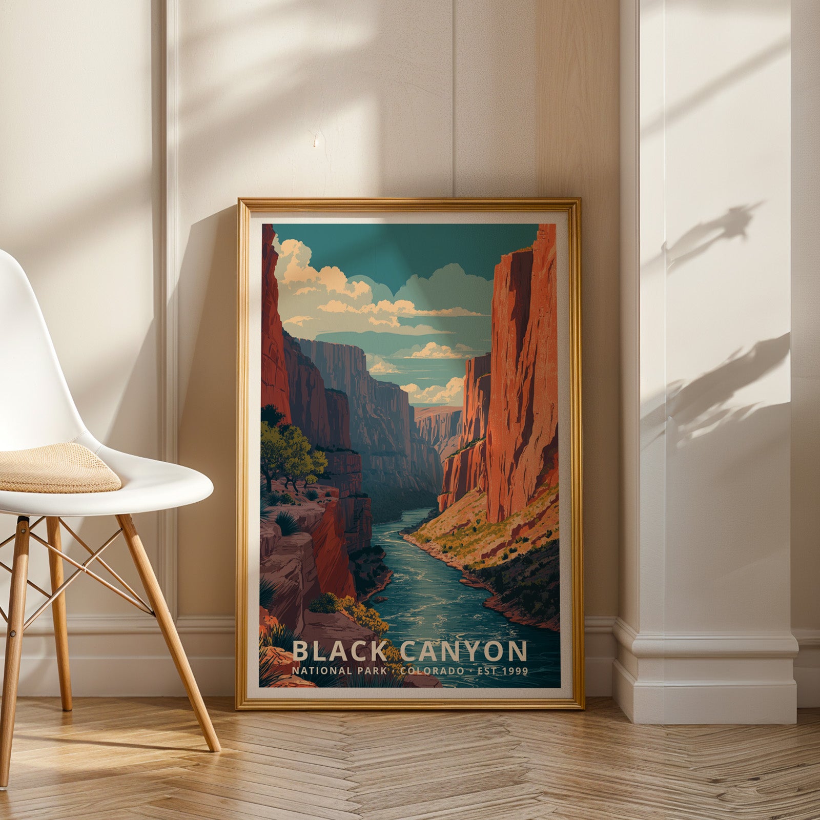 Black Canyon of the Gunnison National Park Retro Art Print
