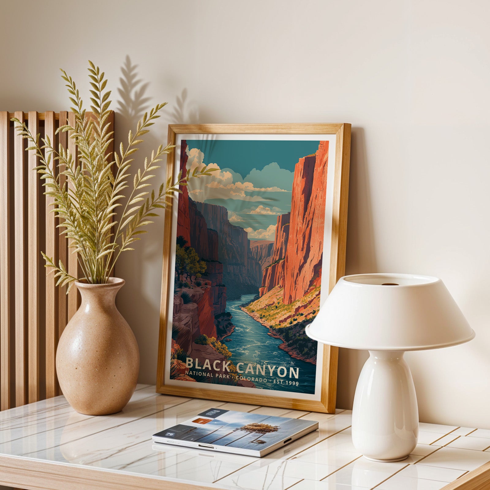Black Canyon of the Gunnison National Park Retro Art Print