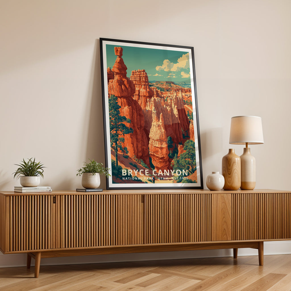 Bryce Canyon National Park Retro Art Print
