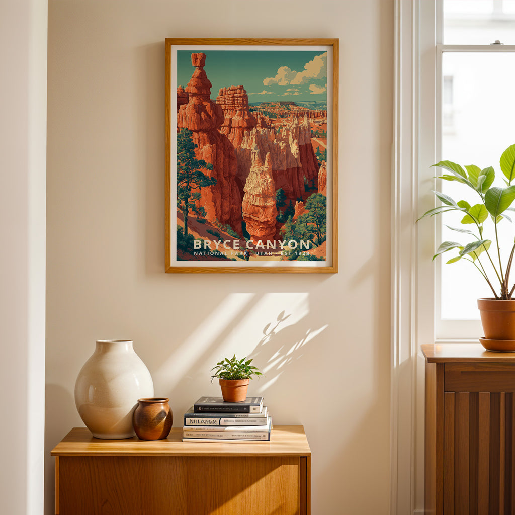 Bryce Canyon National Park Retro Art Print