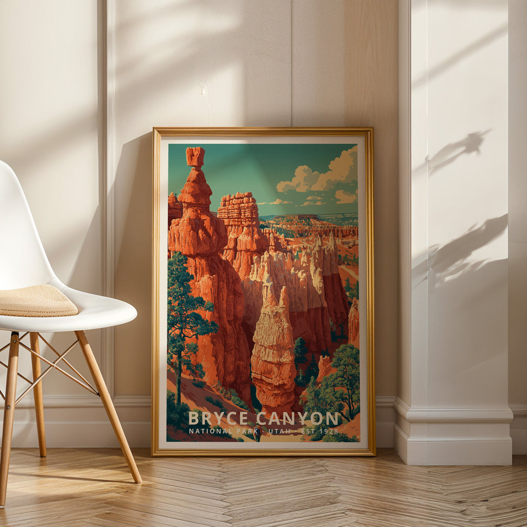 Bryce Canyon National Park Retro Art Print