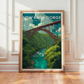 Retro New River Gorge National Park Print