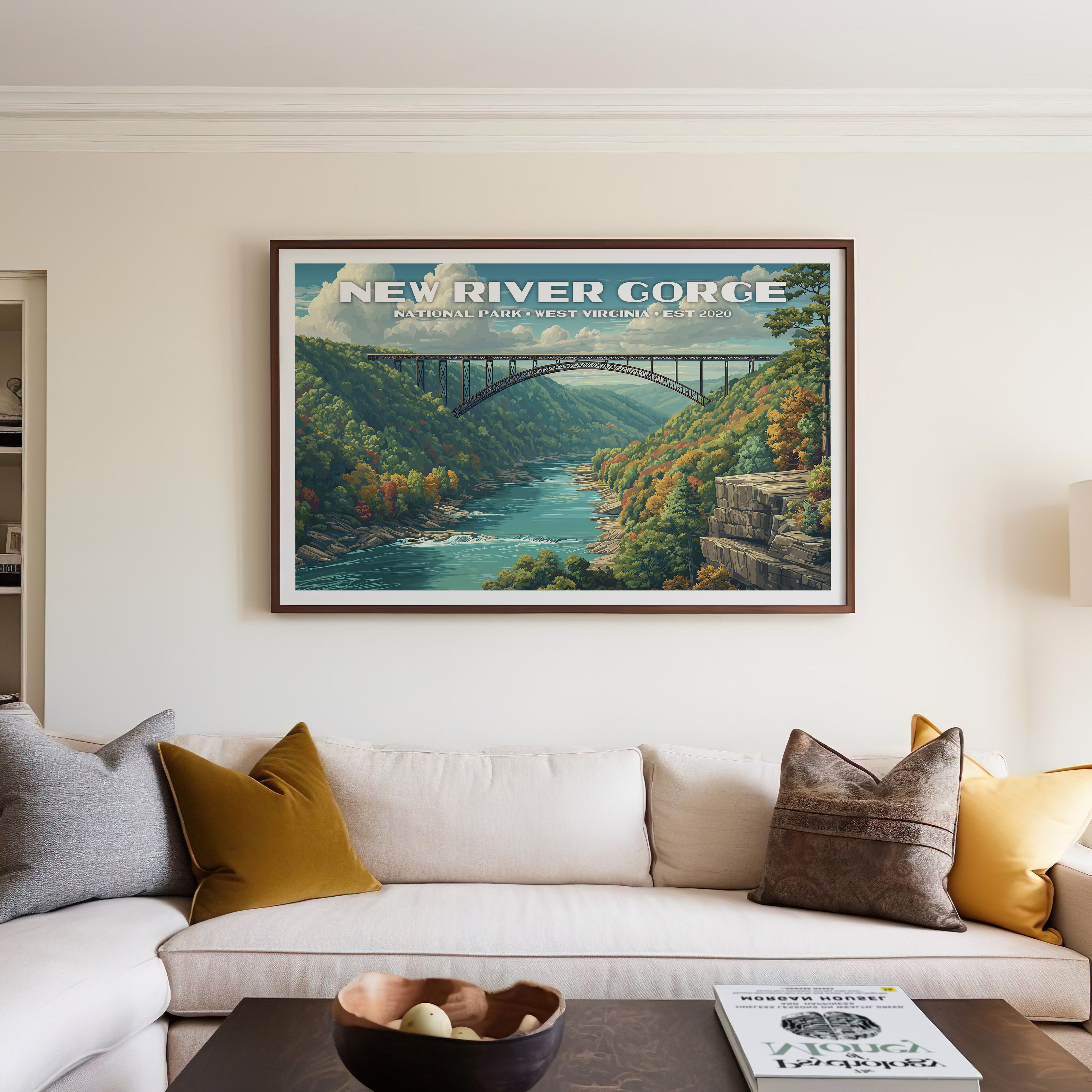 New River Gorge National Park Horizontal Vintage Art
