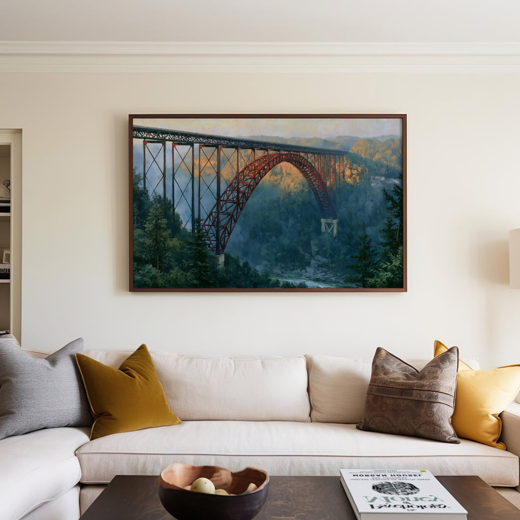 New River Gorge National Park Classical Oil Painting