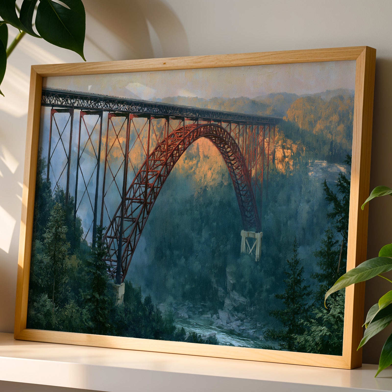 New River Gorge National Park Classical Oil Painting