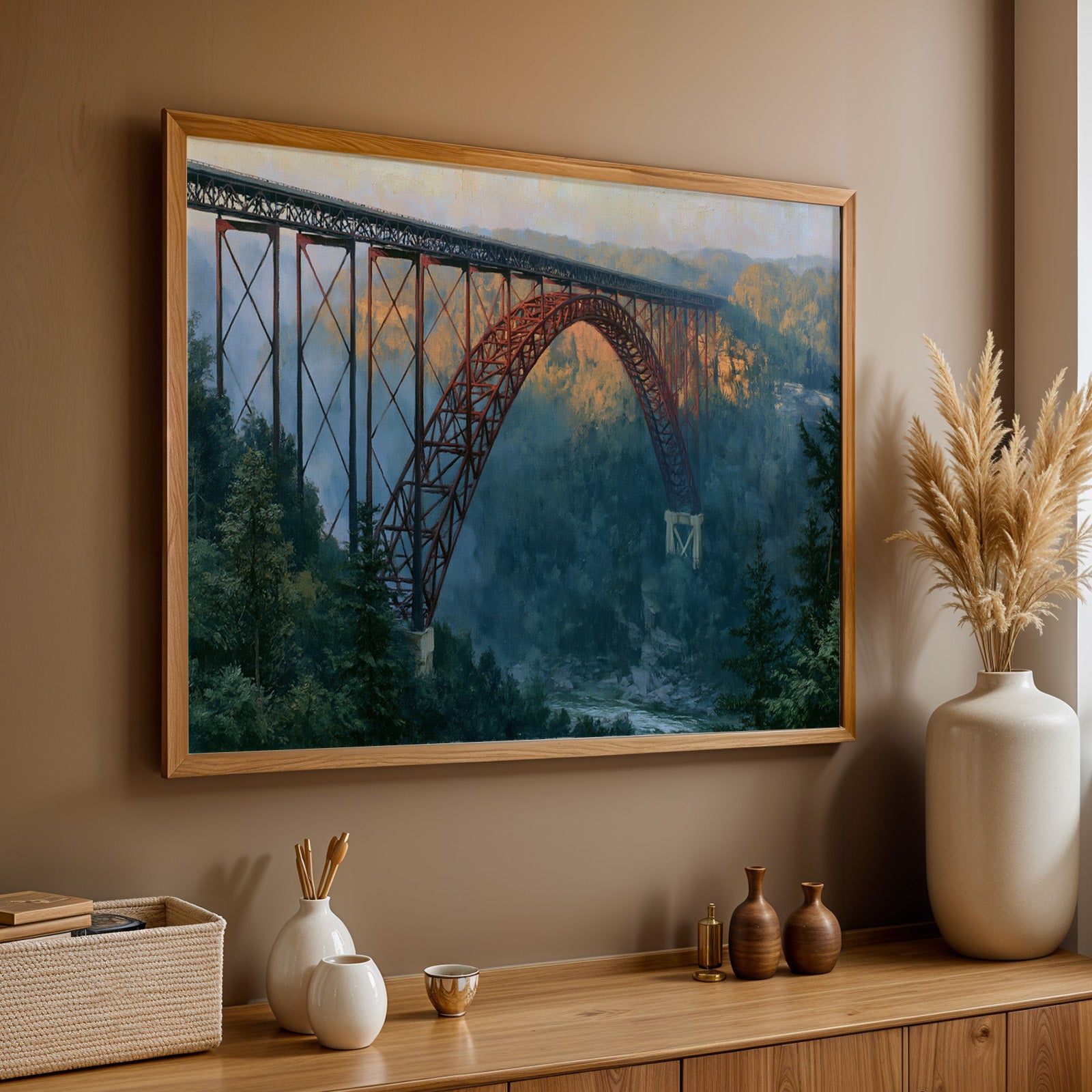 New River Gorge National Park Classical Oil Painting