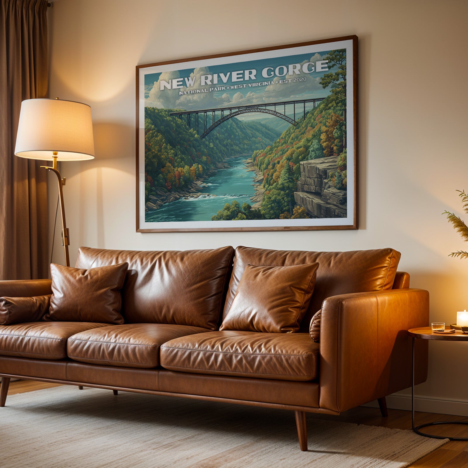 New River Gorge National Park Horizontal Vintage Art