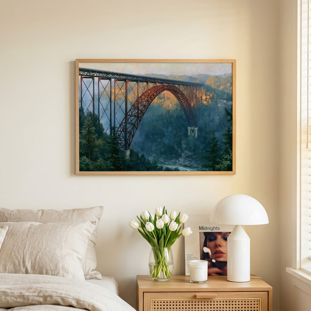 New River Gorge National Park Classical Oil Painting
