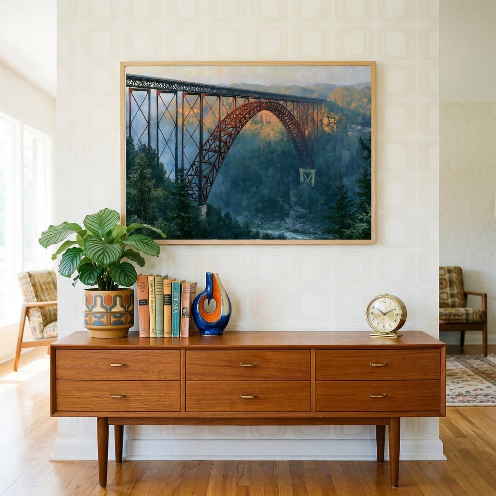New River Gorge National Park Classical Oil Painting
