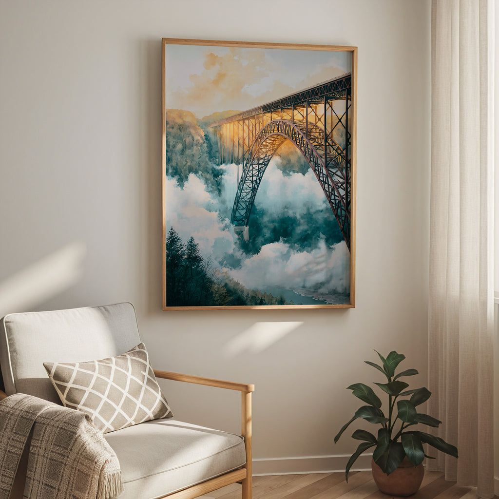 New River Gorge National Park Watercolor Art