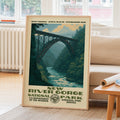 Art du parc national de New River Gorge – Style WPA vintage