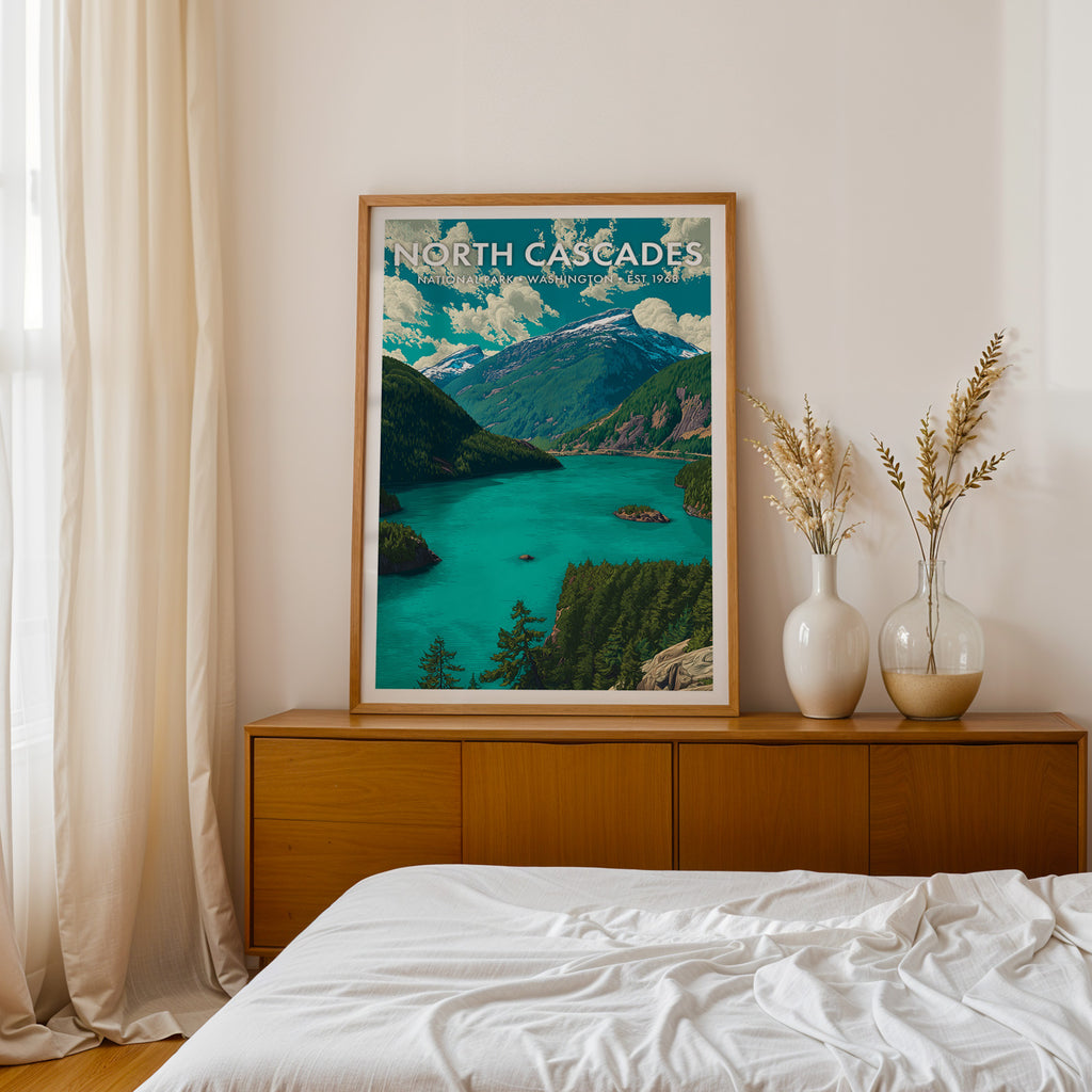 Retro North Cascades National Park Print