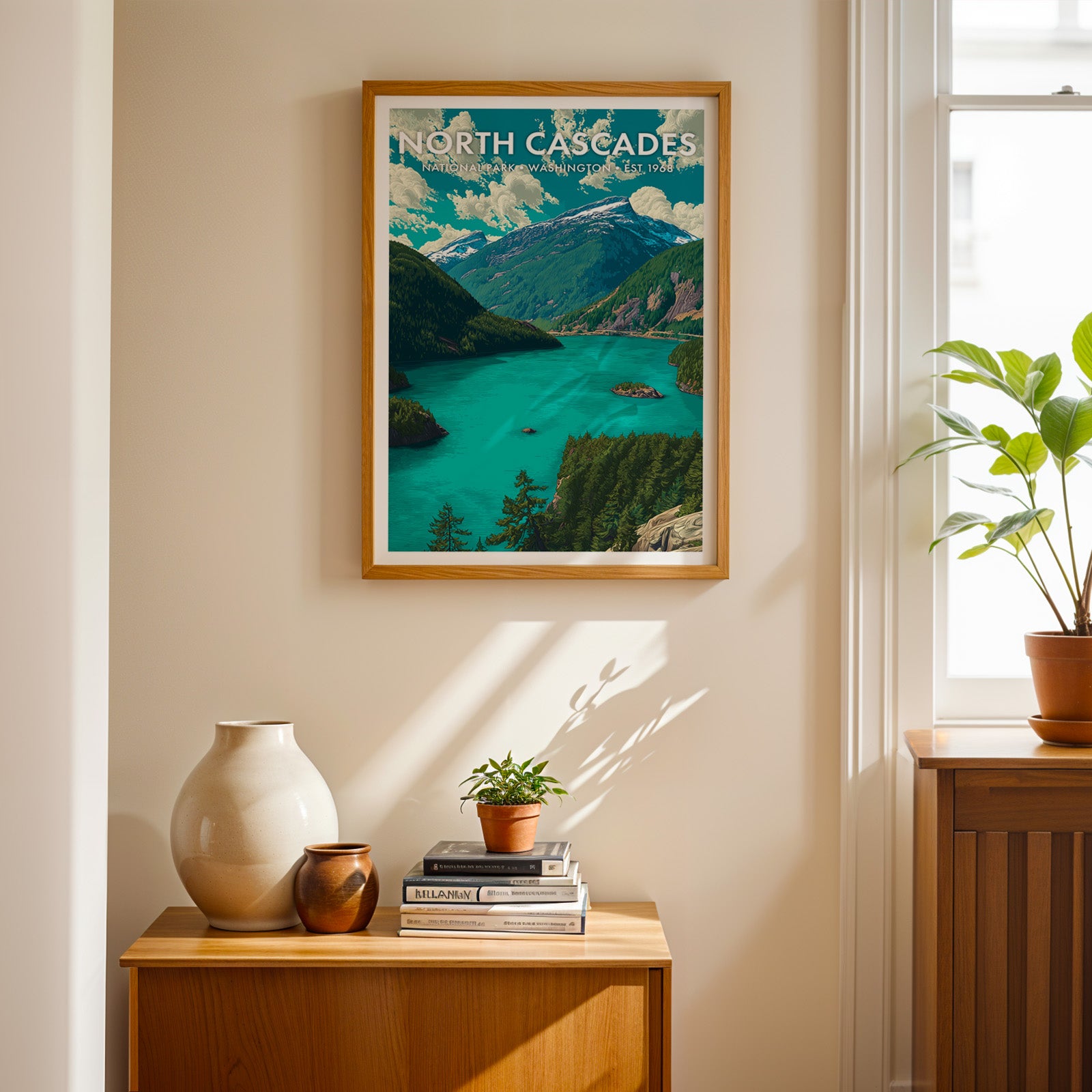 Retro North Cascades National Park Print