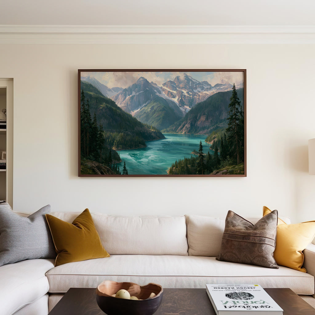 North Cascades National Park Classical Oil Painting