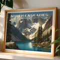 North Cascades National Park Horizontal Vintage Art
