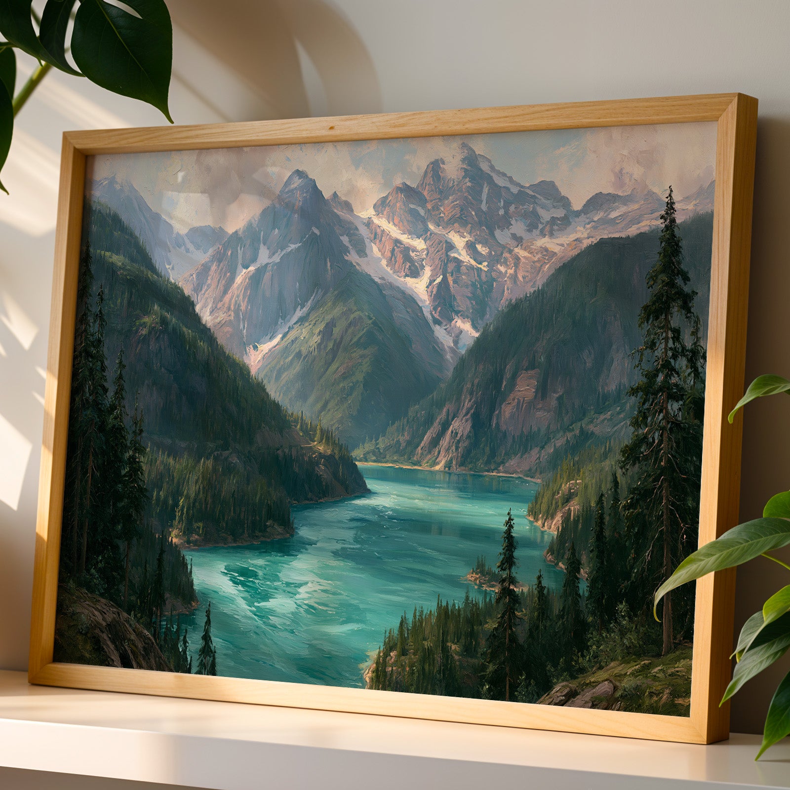 North Cascades National Park Classical Oil Painting