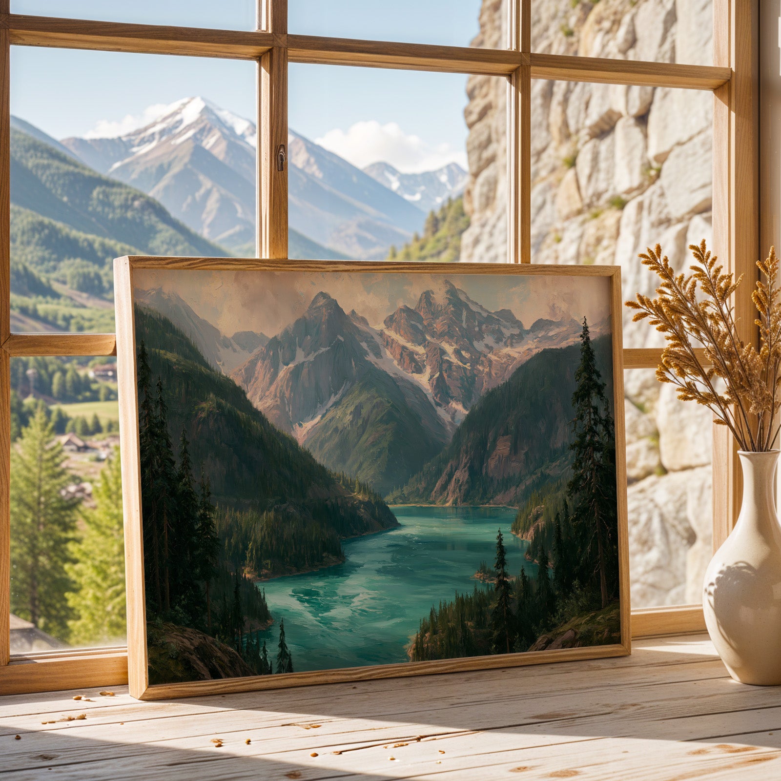 North Cascades National Park Classical Oil Painting
