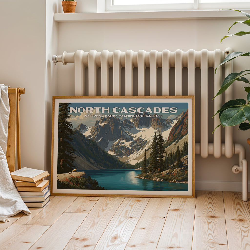 North Cascades National Park Horizontal Vintage Art